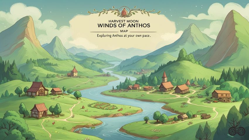 Harvest Moon Winds of Anthos Map Exploring Anthos at Your Own Pace