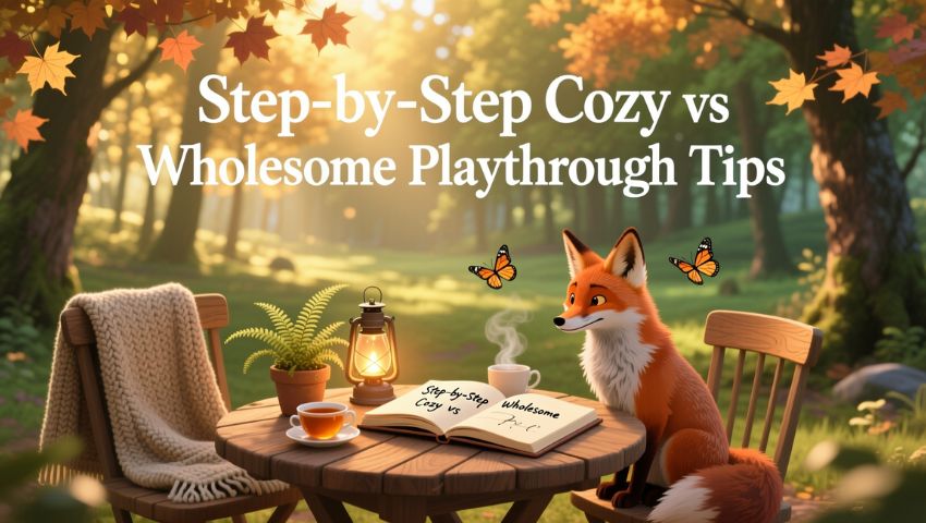 Step-by-Step Cozy vs Wholesome Playthrough Tips