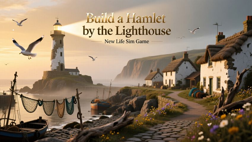 Build a Hamlet by the Lighthouse New Life Sim Game