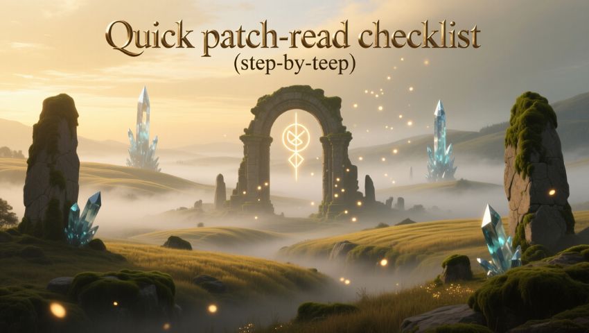 Quick patch-read checklist (step-by-step)