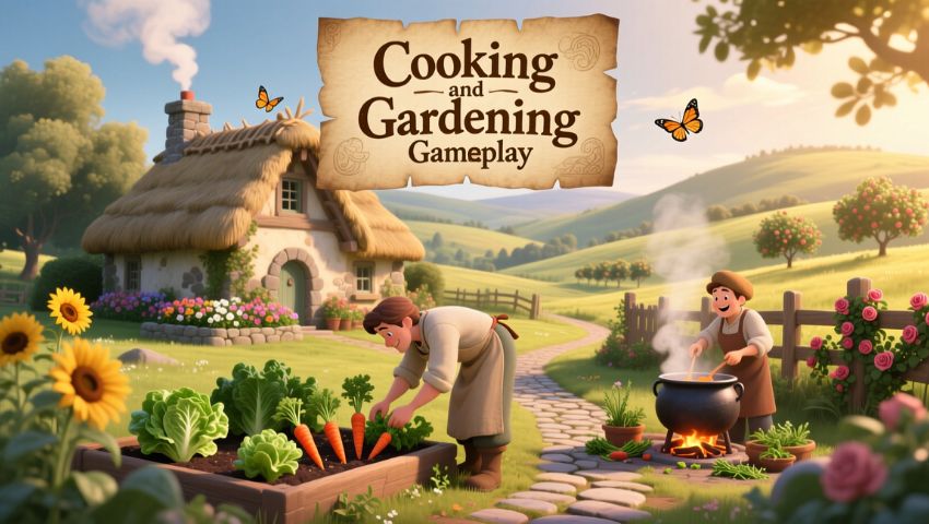 Cooking and Gardening Gameplay